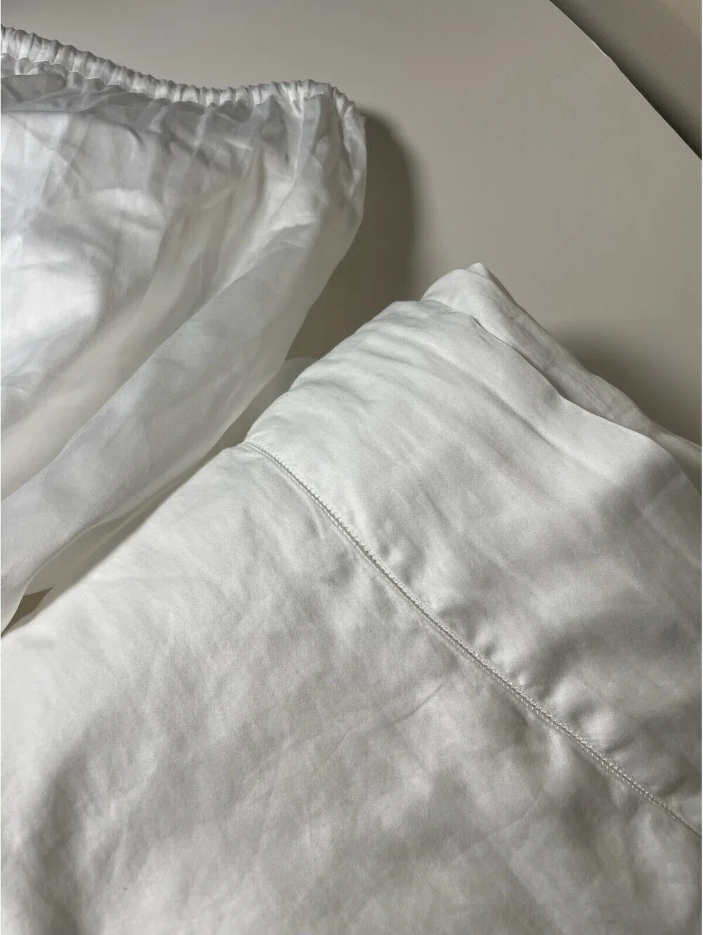 Quince White 100% Cotton King 3-Piece Bedding Set Flat Sheet & 2 Pillowcases